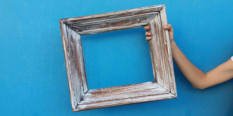 kézzel festett keret üres, festés előtt