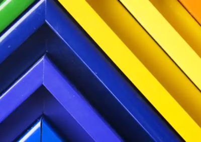 fém képkeret sárga-kék