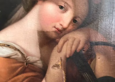 festmény restaurálás félig kész állapot