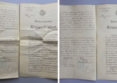 papír restaurálás előtte-utána újság menlevél