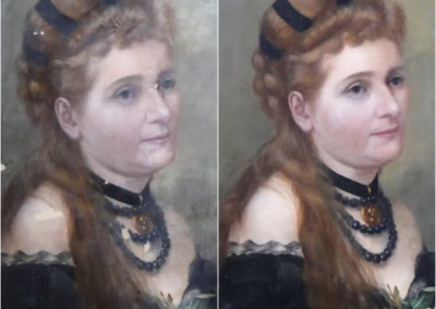 festmény restaurálás előtte utána nő