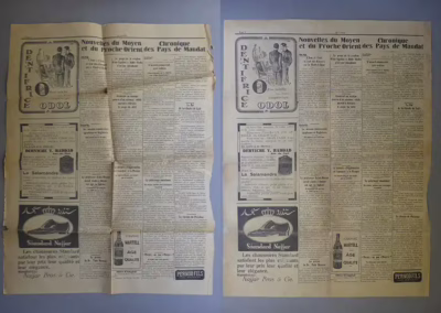 papír restaurálás előtte-utána újság