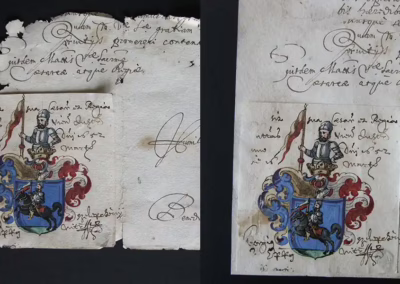 papír restaurálás előtte-utána oklevél