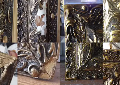 keret restaurálás kollázs egy munkáról