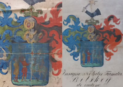 papír restaurálás címer