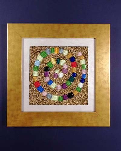 uveg_mozaik Üveg mozaik keretben, keretezve